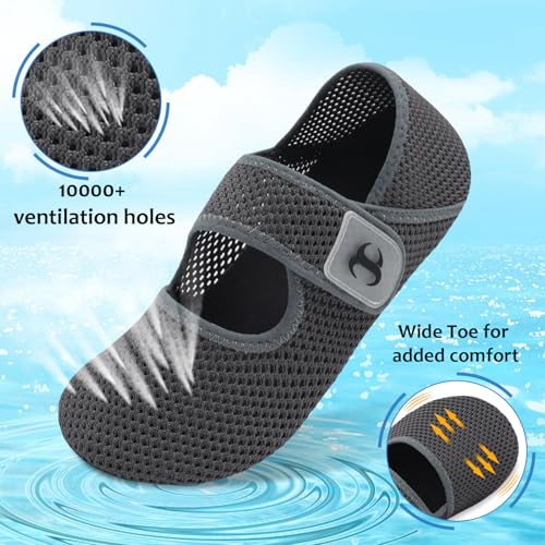 Image of Water Shoes for Women Men Barefoot Beach Swim Aqua Socks Summer Wide Slides Sandals Quick Dry Pool River Sea Sock Shoes