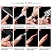 Clear Long Coffin Shaped Fake Nails, Ballerina Full Cover Acrylic Nail Tips, 100pcs Artificial False Nails with Nail File/Cuticle Pusher/Case for Salon Nail Art, DIY Long Coffin Nails Design Kit