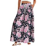 SCBFDI Blaue Hose Damen, Hochzeit Outfit Gast Frau Musselin Hose Damen Yoga Kinky Outfit Woman Hosenrock Sommer Schwarz Festliche Papercut Hosen für Schlafanzughosen Lila S