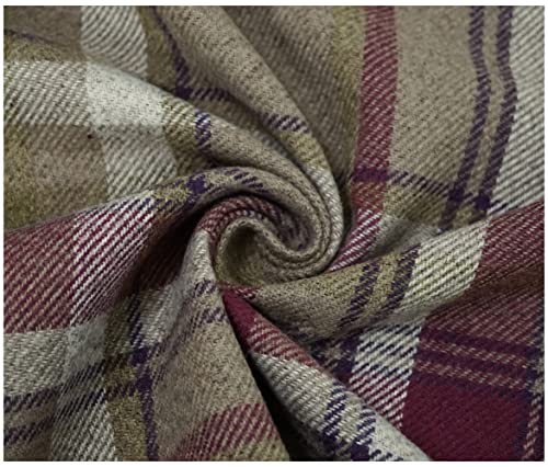 Skye Balmoral Thick Wool Effect Tartan Upholstery Curtain Fabric Sofa Plaid Fabric...