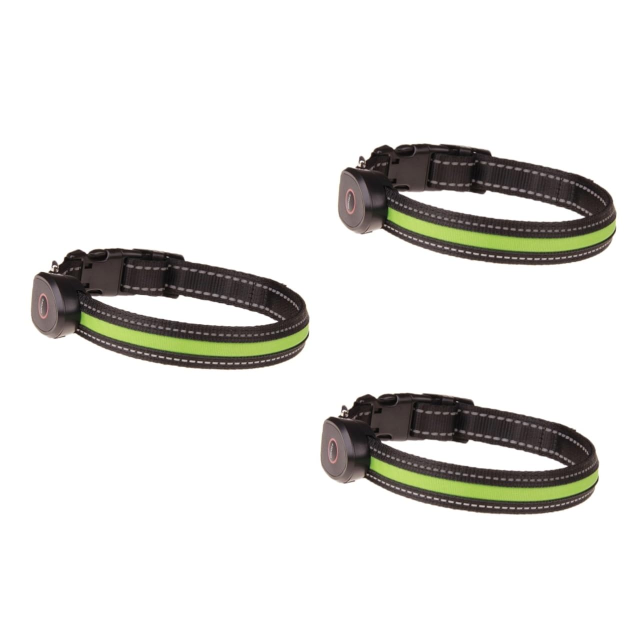 Kisangel Collar para Perro con 3 Luces Led Recargables Seguridad para Caminar De Noche Tamaño Ajustable