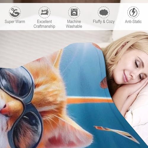 Couverture chat lavable en machine en flannel chaude de 100x130cm