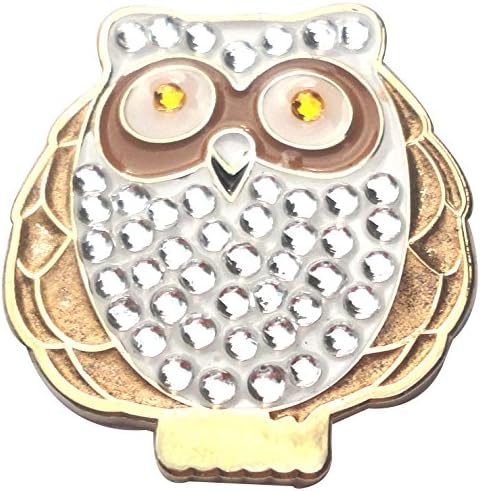 review Owl W/Crystals Golf Ball Marker and Magnetic Hat Clip