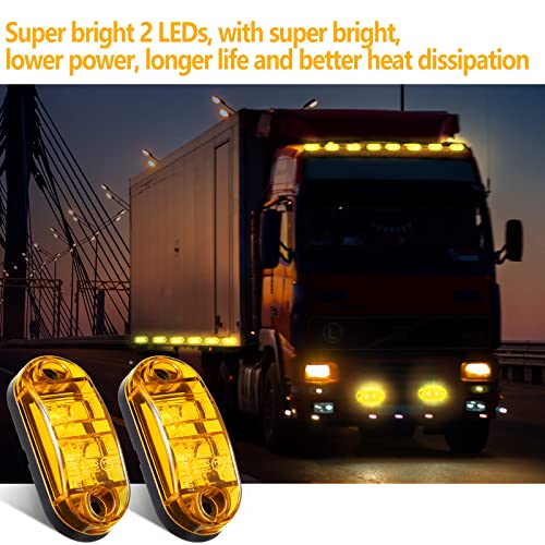 Image of Tallew 10 Pcs 2.5 Inch LED Trailer Side Marker Lights, Amber