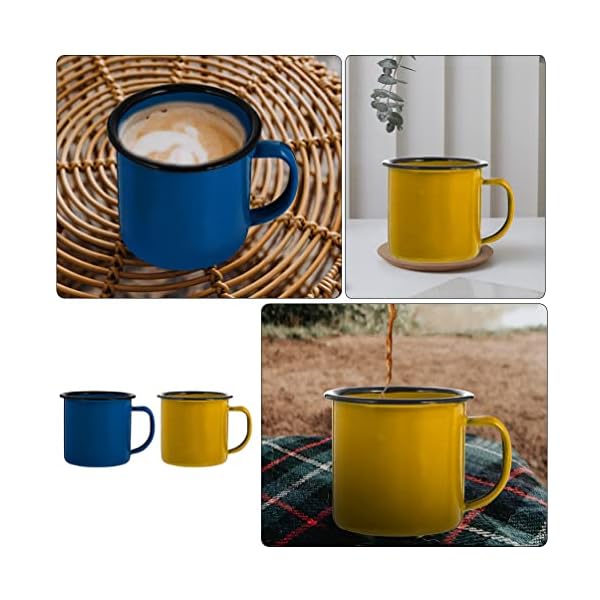 BESTonZON 2 Unids Camping Taza de Café Tazas Vino Tazas Pequeñas Pequeñas Tazas Vajas de Vajilla Camping Plano Taza de… - Imagen 6