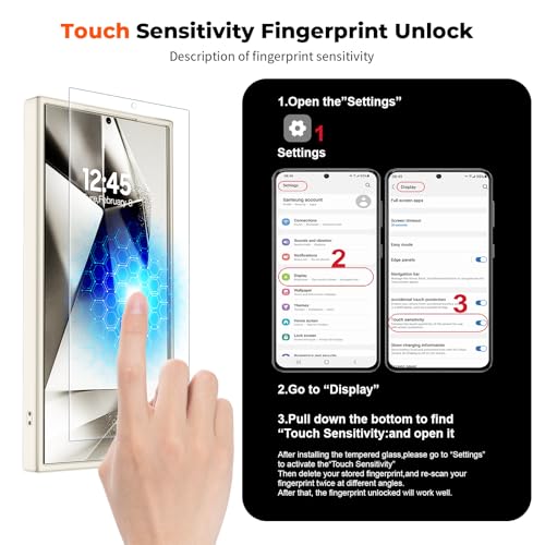 Image of SUPFINE Magnetic for Samsung Galaxy S24 Ultra Case with Screen Protector, (Built-in Magnets) (Military Grade Drop Protection) Slim Translucent Shockproof Phone Case,Stone