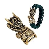 NBEADS Brass Paracord Buckles, Dragon Head Brass Buckles Antique Bronze Paracord Bracelet Buckles Dragon Head Pendant for EDC Braided Rope Making Pendant Buckle Keychain, 1.96x0.9x0.6 Inch