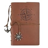 Liying Retro Skizzenblock Tagebuch Notizbuch Softcover DIN A6 Kraftpapier Blanko Geschenkbucher Reisetagebuch Braun