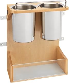 Wood Vanity Cabinet Door Mount Storage Organizer
