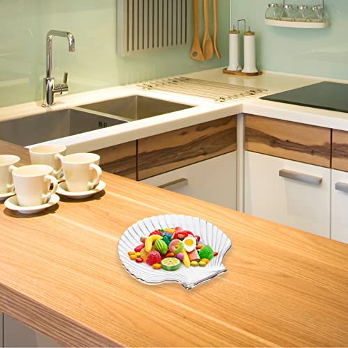 Cabilock Glass Decorative Plates Dessert Plates Shell Plates Glass Serving Plates Food Serving Trays Appetizer Or Salad Plate Dinner Plates Glass Kitchen Nautical Dinnerware #TOP4