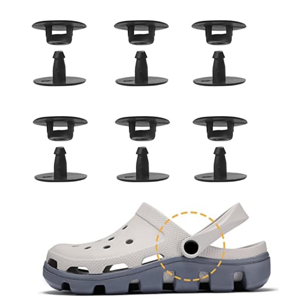 RDGRDG Original Replacement Rivets for Crocs – 3 Set/ 6 Pcs Universal Shoe Repair Fasteners for Clogs – Durable Snap Rivet Parts (Durable & Long Life)