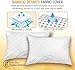 WonderSleep Premium Adjustable Loft [Queen Size 2-Pack] - Shredded Memory Foam Pillow for Home & Hotel Collection + Washable Removable Cooling Bamboo Derived Rayon Cover - 2 Pack Queen