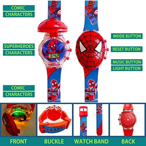 Image of Brishti 3D Kitty Cat Character Multicolored Glowing Light and Musical Digital Girl's Wrist Watch | Unique Cute Cartoon Character on Strap | Soft Silicone Strap | Suitable for Age 3-12 Year Kids