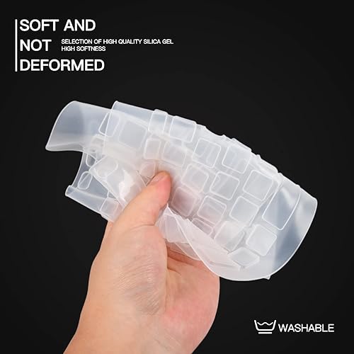 Miniatura 5 de Cubierta de teclado para teclado Logitech K360 MK360 Wireless Keyboard, Logitech K360 Funda protectora para teclado - Transparente