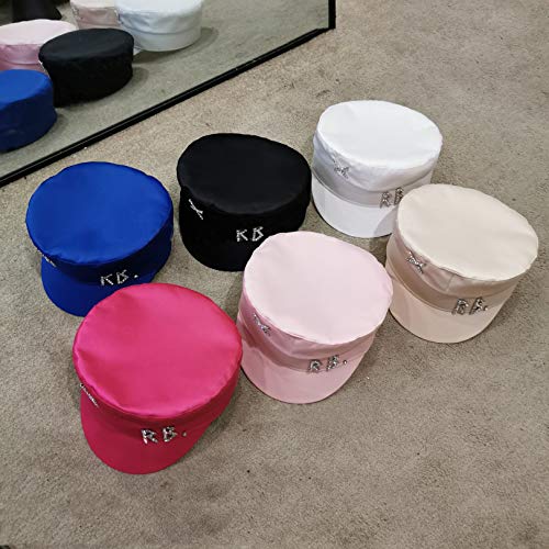 Dosomi Elegant Newsboy Cap Men's Fisherman Greek Hat Satin Lined Autumn Casual Breton Fiddler Hat 56-58Cm Pink #TOP3