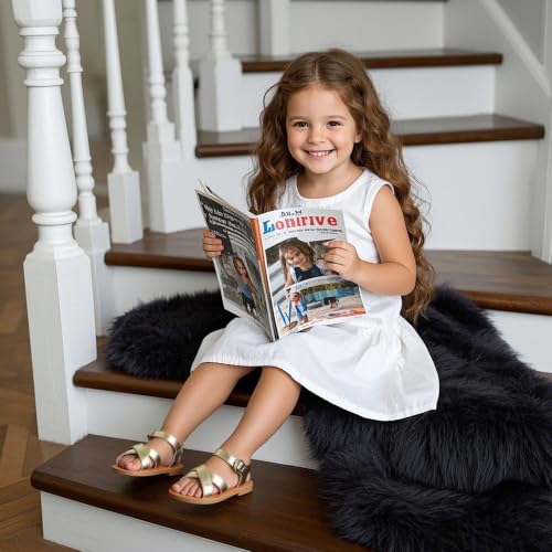 Image of Kiderence Toddler Flower Girl Sandals Open Toe Dress Shoes Wedding Party