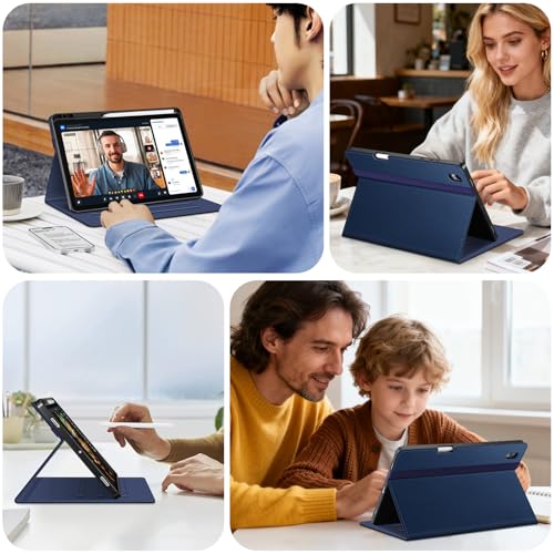 Fintie Case for Samsung Galaxy Tab S11 5G 11 Inch 2025 Model (SM-X730/X736B) with S Pen Holder, Multi-Angle Viewing Soft TPU Back Cover with Pocket, Auto Wake/Sleep, Navy by FINTIE - Used condition - Image 6