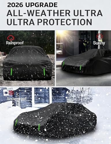 Image of Waterproof Car Cover Custom fit for C4 Corvette 1984-1996 6 Layers All Weather Waterproof Sun Rain UV Dust Protection Outdoor Indoor Full Car Cover