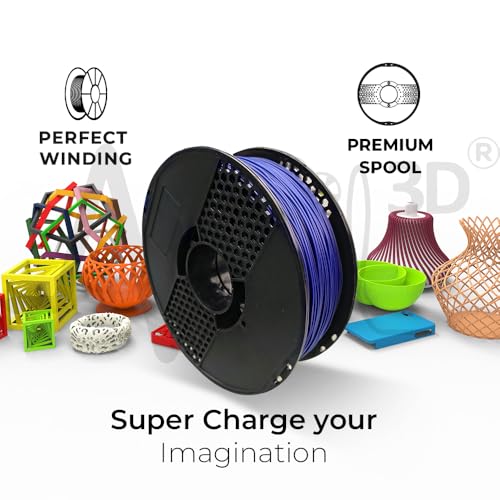 Image of NFIL3D 1KG Net Turbo Finish PLA+ Navy Blue 3D Printer Filament | Filaments for 3D Printer| 1.75mm| Accuracy + /- 0.015mm | 1000g 3D Filament, 250g Spool, 350g Packaging Weight (Total Weight 1.6KG)