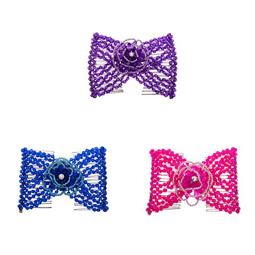 LOVEF 3 Piezas Peine Fácil con Perlas y Clips Dobles miniatura 1