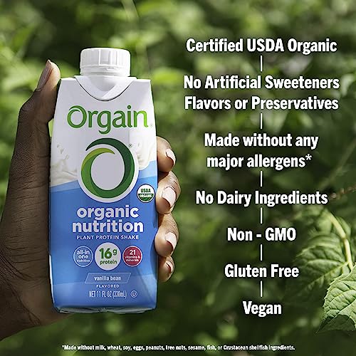 Orgain 851770003223 Organic Nutritional Vegan Protein Shake, Vanilla Bean thumb #3