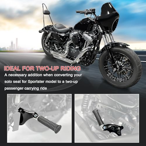 Image of Passenger Footpeg w /Mount Kit,Rear Passenger Footrests Pedal w /Mount Kit for Harley Sportster Forty-Eight 48 Seventy-Two 72 883 1200 2014-2022,Chrome