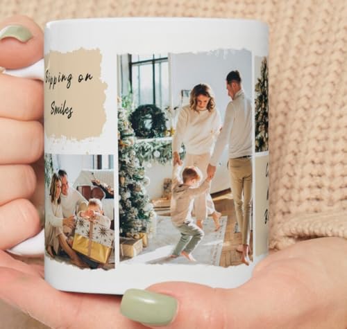 Taza Personalizada con Foto y Texto - Regalo para Amigos y Familiares Grabado con tu Imagen y Texto -Tazas de Colores personalizadas con tu Foto y texto - Taza de cerámica con capacidad de 350 ML
