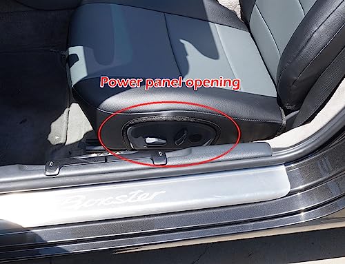 Iggee Black Artificial Leather Custom Made Original fit Front seat Covers Designed for Porsche Boxster 1997-2004 - Image 4