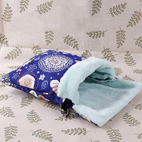 Image of Litewoo Sugar Glider Sleeping Pouch Bag Hanging Nest for Small Pet, L, Blue