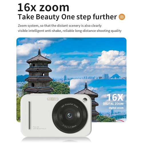 Appareil photo numérique 48 MP écran IPS 2,4 pouces et flash
