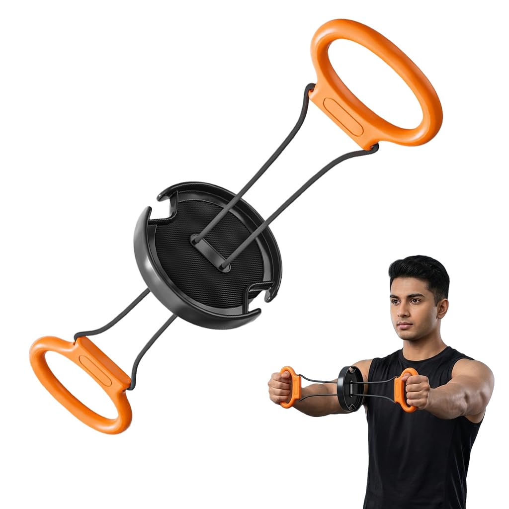 Proberos® Resistance Band Trainer with Dual Handles, Compact Elastic Strength Training Device with Nylon Braided Cable Multi-Function Workout Equipment for Arms, Chest, Shoulders, Travel Fitness-image-40