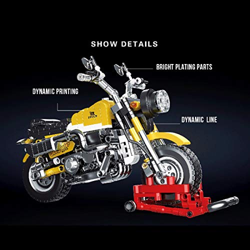 TRCS Technik Bausteine Motorrad Modell, Supermotorrad Konstruktionsspielzeug 558 Teile Klemmbausteine Kompatibel mit… – Bild 4
