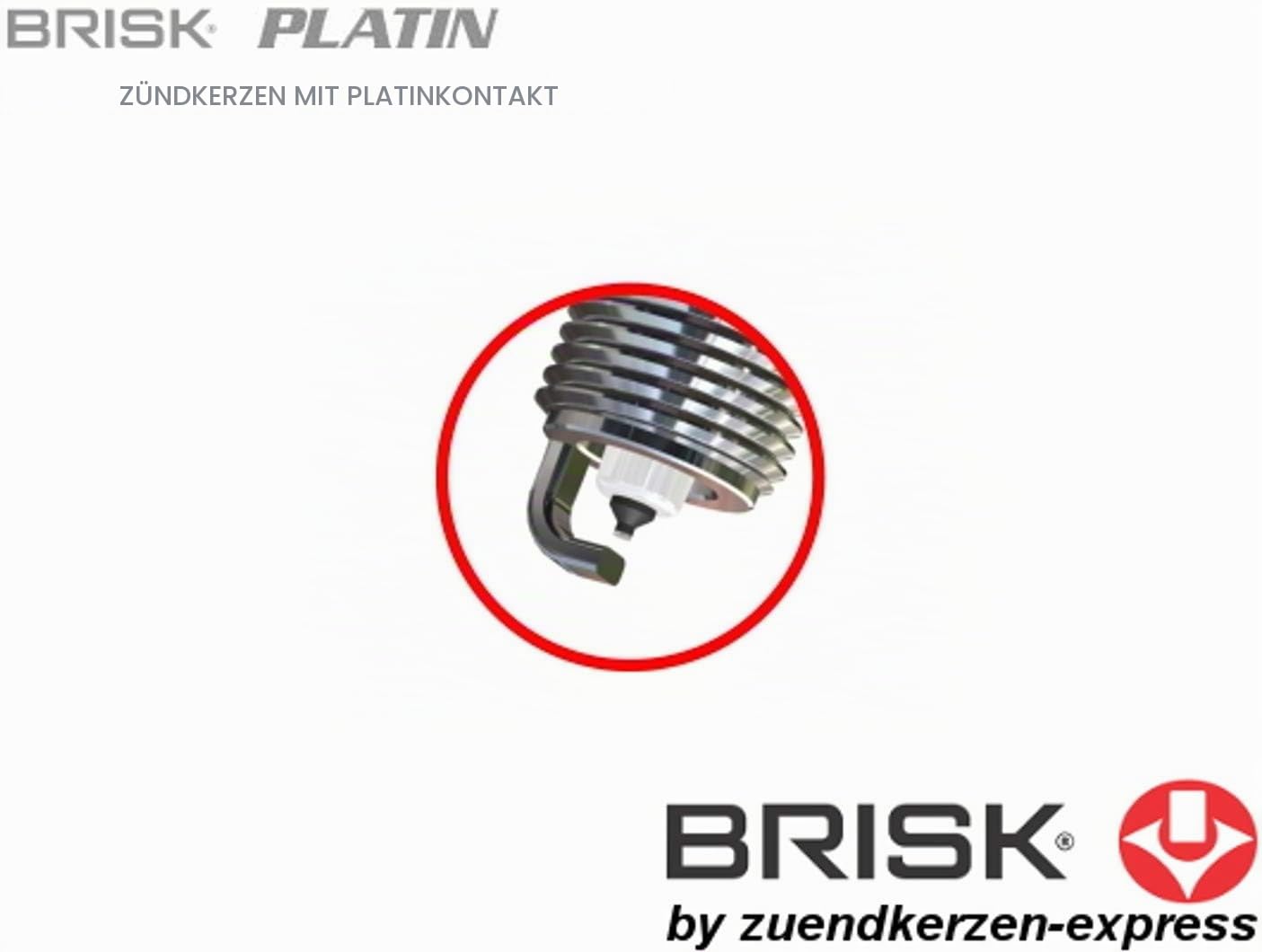 BRISK Platin DR15YP-1 1401 Zündkerzen, 4 Stück