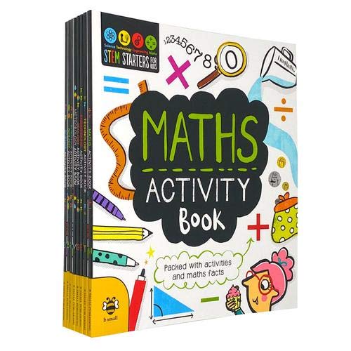 Stem Educational Activity 8 Books Set, Stem Starters For Kids, Maths, Engineering, Meteorology,...