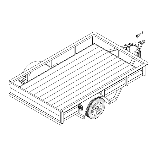 The Trailer Parts Outlet - T1108-5' x 8' Single Axle 3.5K Utility Trailer DIY Master Plan - 14 How-to Steps w/Blueprint
