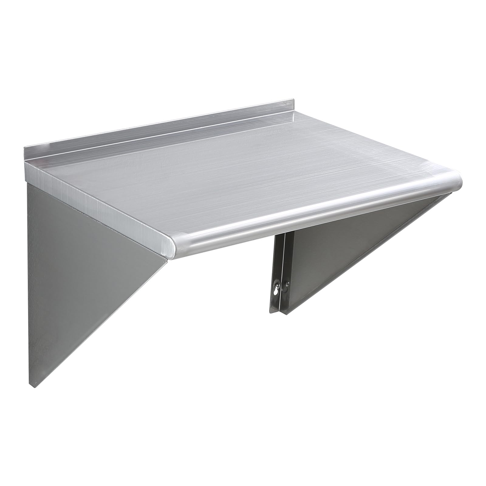 VEVOR Mensola da Parete in Acciaio Inox 610 x 305 x 63 mm Scaffale Murale per Cucina Bagno Soggiorno Capacità Carico Max. 136kg, Mensola da Parete Portaoggetti Portaspezie in Acciaio Inox per Cucina