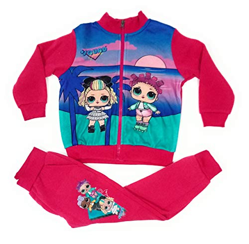 Chandal LOL Surprise para niñas - Chandal Deportivo LOL Surprise Afelpado (Fucsia, 3 años)