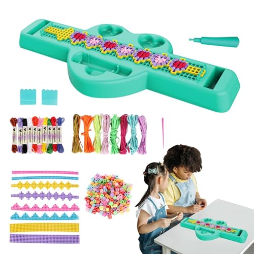 Kit de fabricação de pulseiras, conjunto de tecelagem de corda de tricô trançado | Kit de tecelagem