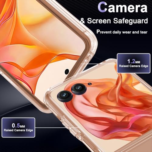 Image of Case for Motorola Razr+ Plus 2025 /Razr+ Plus 2024, Military Grade Drop Protection Phone Case, Yellowing Resistant, Anti-Scratch Hard PC Back, Shockproof Ultra-Thin Protective Cover, Clear