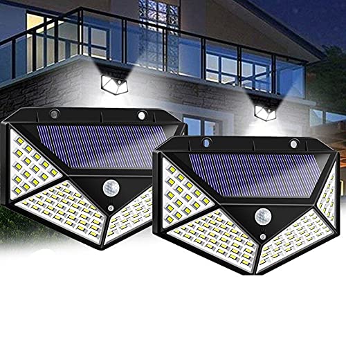 Kresal Solar Lights for Garden 100 LED Motion Sensor Security Lamp for Home and Garden,Outdoors | Bright Solar Wireless Security Motion Sensor 100 Led Night Light (100 LED - Pack of 4)