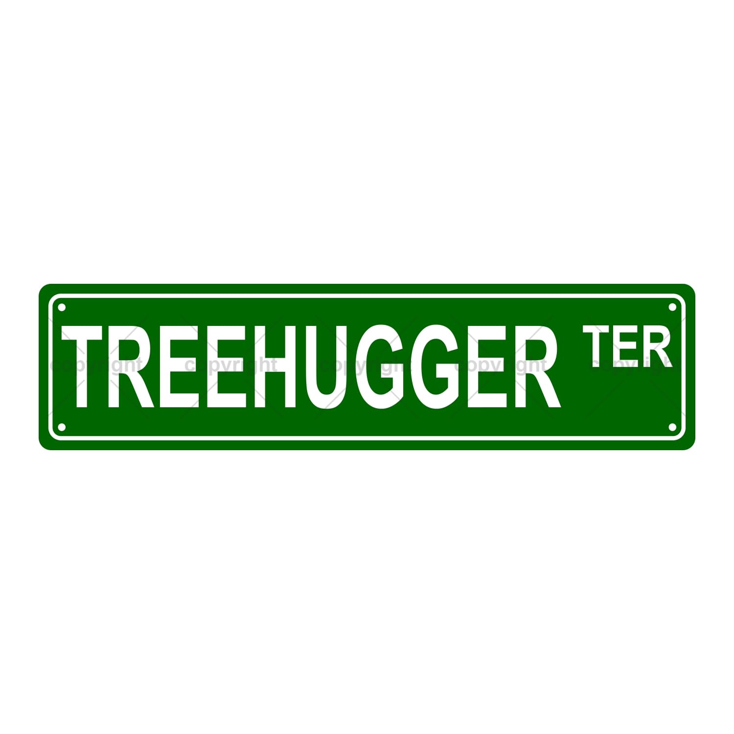Treehugger TER People Metal Tin Street Sign Bar Cafe Garage Cave Home Room Wall Bathroom Farmhouse Garden Porch Patio Decor,4x16 Inch