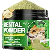 Eglagen Dog Dental Powder, Dog Teeth Cleaning Powder and Cat Breath Freshener, Reduces Plaque & Bad Breath Off Pet Dental Care Supplies Tartar Remover for Dogs & Cats(150g)