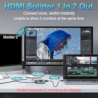 4K 120Hz HDMI Switch, 8K 60Hz HDMI 2.1 Bi-Directional 2-in-1/1-in-2 Switcher Splitter, Aluminum HDMI Selector 48Gbps High Resolution Switch Capable for Gaming, PS5, Xbox, HDR10, Dolby Vision