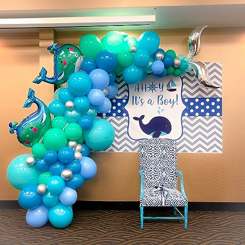 Image of Voircoloria 110pcs Teal Balloons 12inch Turquoise Latex Party Balloons for Graduation, Wedding, Birthday, Bridal Shower, Baby Shower, Anniversary Party Decorations