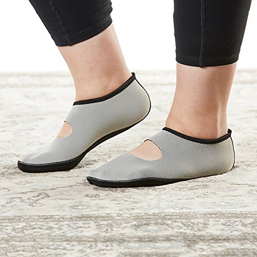 Image of Nufoot Women's Mary Janes Best Foldable & Flexible Flats, Travel & Exercise, Dance, Yoga Socks, Indoor Shoes, Slippers