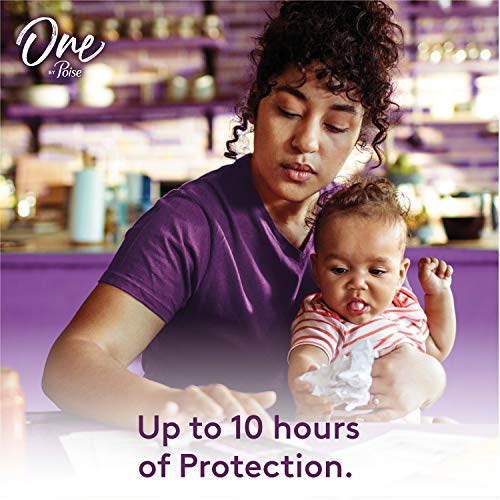 Image of One by Poise Feminine Pads with Wings (2-in-1 Period & Bladder Leakage Pad for Women), Regular, Heavy Absorbency for Period Flow, Light Absorbency for Bladder Leaks, 18 Count