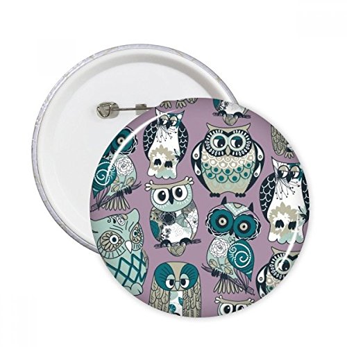 Badge bouton hibou stripe fleur pour réparer un accroc de vêtement ou décorer un sac