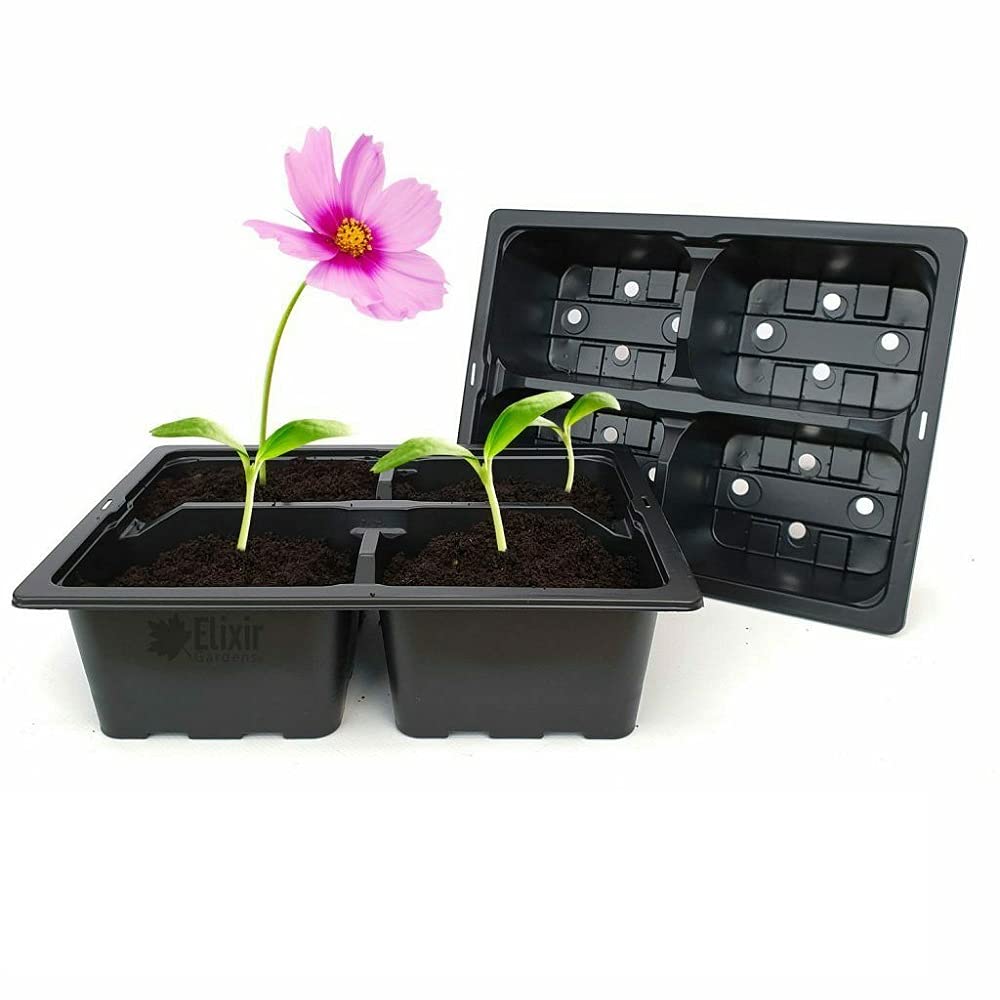 Easy Shoppingยฎ Professional Grade Seeds Trays Cell Bedding Plant Pack Insert Plastic Propagator Tray (2, 4 Cell)