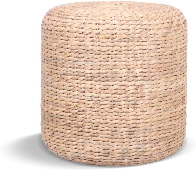 Venteunique Pouf en jonc de mer tressé IVANIE Amazon.fr Jardin