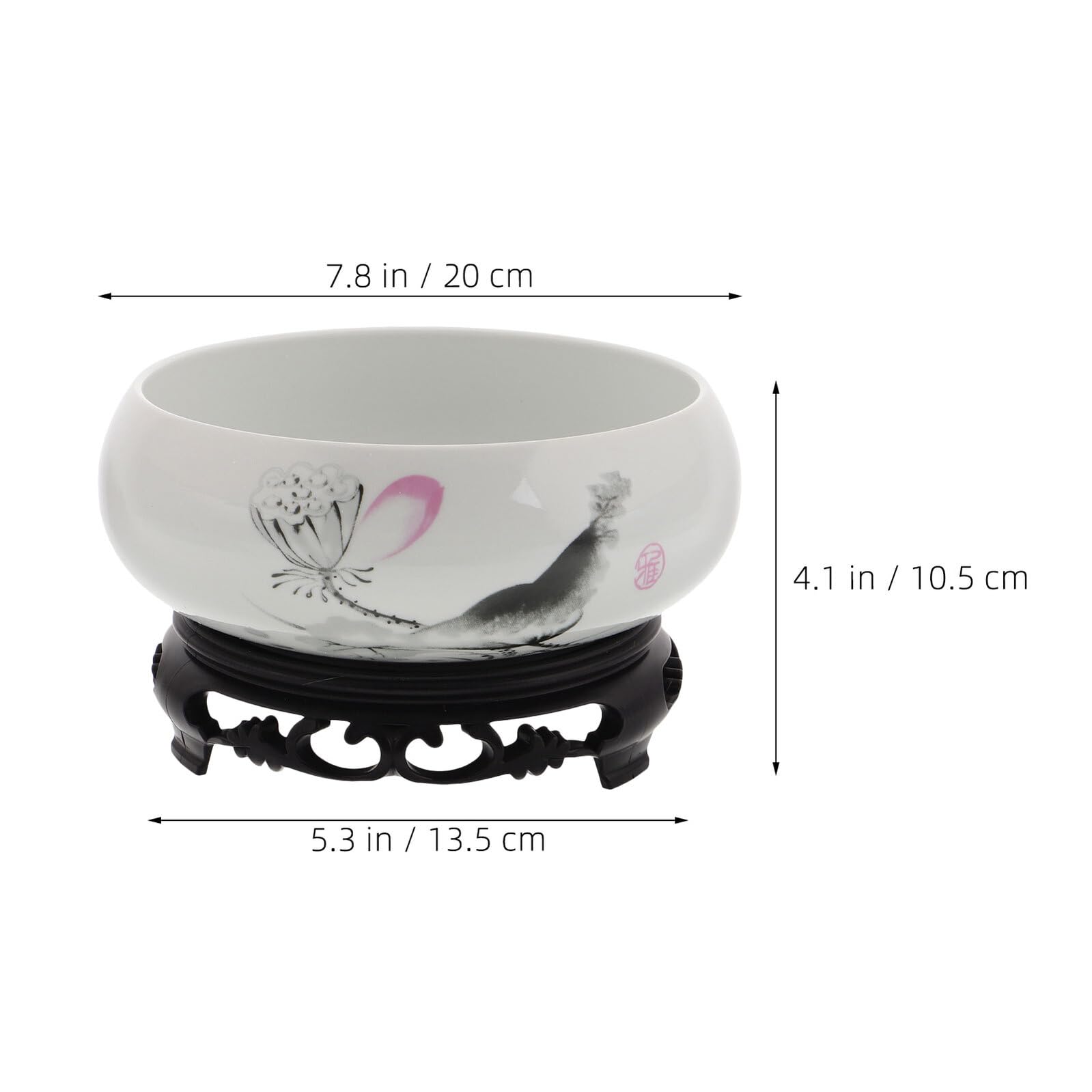 Ceramiczna Doniczka Hydroponiczna z Białej Porcelany z Kwiatem Lotosu bez Otworu z Plastikową Podstawą Stylowy Planter Do Wnętrz Idealna Narcyzy i Wodne